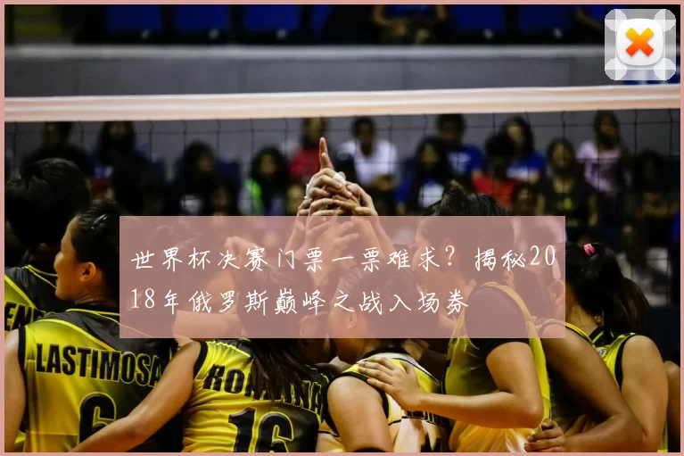 世界杯决赛门票一票难求?揭秘2018年俄罗斯巅峰之战入场券