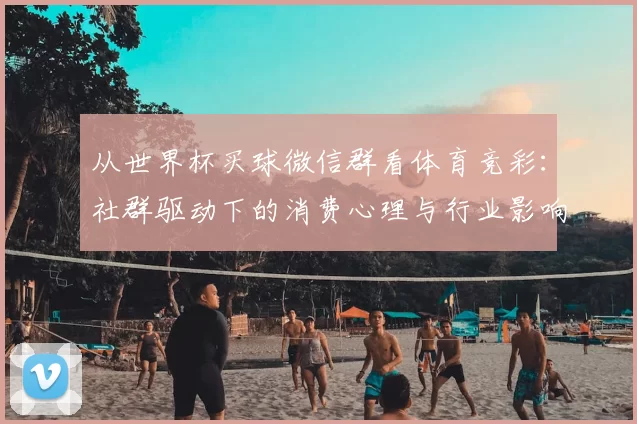 从世界杯买球微信群看体育竞彩：社群驱动下的消费心理与行业影响