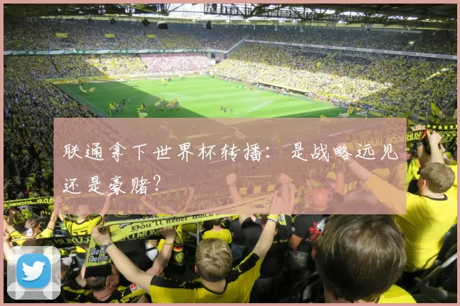 联通拿下世界杯转播:是战略远见还是豪赌?